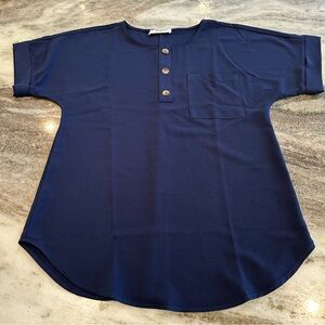 NWOT Navy blue blouse